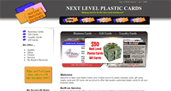 Desktop Screenshot of nextlevelplasticcards.com